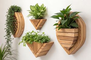 กระถางดอกไม้ไม้สำหรับสวนหลังบ้านกระถางต้นไม้แบบเรียบง่ายสำหรับสวนหลังบ้าน - Product Image 2