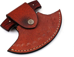 Couteaux Ulu en acier Damas à motif inoxydable, couteaux de cuisine polyvalents, design équilibré, couteaux Ulu en acier Damas - Product Image 5