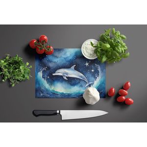 Planche à découper en verre Dolphin Starry Sea Grande taille Planche de service décorative en verre trempé pour la cuisine Plats et assiettes - Product Image 3
