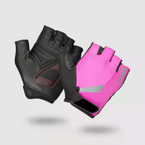 Gants de cyclisme demi-doigts en PU respirant, design à panneaux, unisexe, universels, toutes saisons, pour la course - Product Image 1