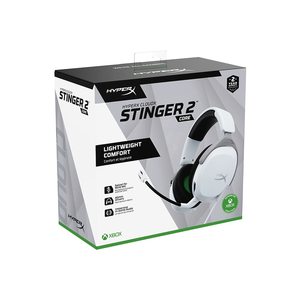 HyperX Cloud Stinger 2 blanc pour casque supra-auriculaire Bluetooth avec micro pour PC et Xbox Gaming codecs AAC pour DJ - Product Image 4
