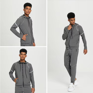 Full Zipper Black Tracksuits Soccer Team Training Football Jacket <b>Pant</b> Set High Quality Men Soccer Tracksuit - Product Image 5