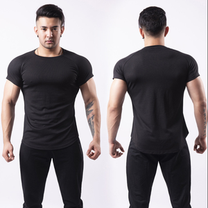 T-shirt de sport réversible à séchage rapide et respirant en spandex pour homme, manches courtes, personnalisable, en maille, vente en gros - Product Image 4
