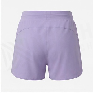Shorts de yoga taille haute à cordon de serrage North Approach, couleur unie, séchage rapide, en Spandex et Polyester, pour femme - Product Image 2