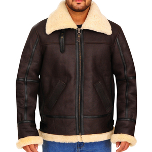 Top Quality Customizable <b>Men's</b> <b>Shearling</b> <b>Jackets</b> Portable Professional Design Hooded Canvas Stand Collar Winter Style - Product Image 5