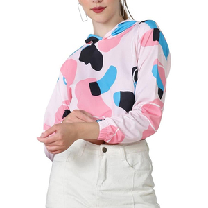 Hoodies courts pour femmes, design tendance, confortables, multicolores, étiquette personnalisée, séchage rapide, prix abordable - Product Image 1