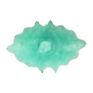 Bol artisanal sophistiqué avec intérieur turquoise, design bohème, 30x24.25x14 cm, pour la décoration et le service - Product Image 3