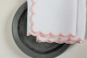 Linen Custom Embroidery Modern Square Handmade <strong>Napkins</strong> for Party Wedding Home Decor - Product Image 3