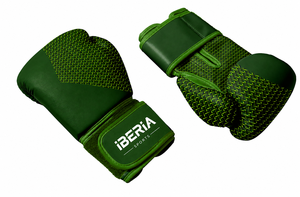 ถุงมือชกมวย IBERIA รุ่นพรีเมียม สีดำเขียวมะกอก ลายทอ สำหรับฝึกซ้อม รับทำโลโก้ตามสั่ง แบบ OEM ODM ขายส่งอุปกรณ์ชกมวย - Product Image 4