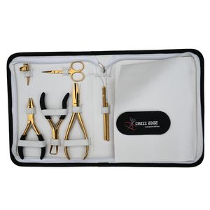 Kit d'outils professionnels pour extensions capillaires : Pince à micro-perles, Pince à sertir à trois trous, Pince à sertir plate, Pince à clipser pour extensions à clipser, Ciseaux et pinces - Product Image 6