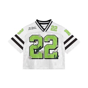 Camiseta Deportiva de Malla Personalizada Premium para Fútbol Americano, 100% Poliéster, Estampado Sublimado, Cuello en V, Manga Tres Cuartos - Product Image 3