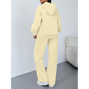 Ensemble de détente élégant pour femmes, sweat-shirt confortable et pantalon de survêtement à jambes larges - Product Image 5