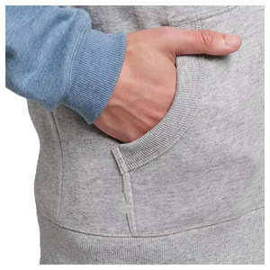 Sudadera con Capucha y Cremallera para Hombre, Manga Raglán, Color Gris Azulado Sólido, Corte Regular Informal, 100% Algodón French Terry, Ropa de Otoño 2026 - Product Image 4