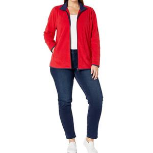 แจ็คเก็ตผ้าฝ้ายขนแกะธรรมดาอบอุ่นแขนยาวคอตั้งสำหรับผู้หญิงแจ็คเก็ตผ้าฝ้ายโพลีเอสเตอร์กันลม - Product Image 5