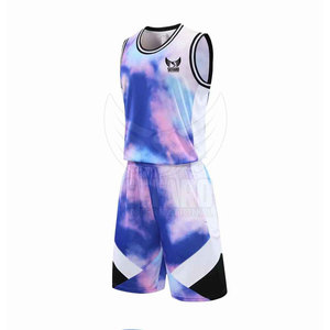 Maillot de basket imprimé tie-dye, maillot de basket de qualité supérieure, maillot de basket à marque privée - Product Image 3