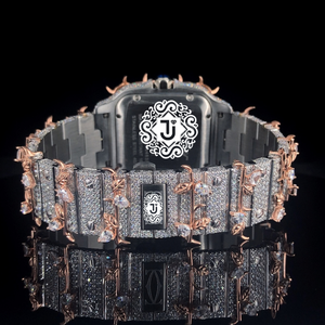 Reloj de Moissanita con Incrustaciones de Oro Rosa, Diseño OEM, para Bodas, Discotecas y Ocasiones Especiales, Disponible a Precio de Fábrica, Venta al Por Mayor - Product Image 2