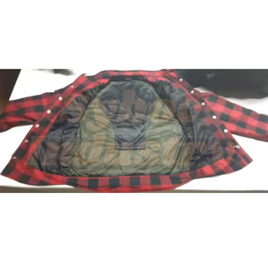 เสื้อแจ็คเก็ตป้องกันสำหรับผู้ชายขี่มอเตอร์ไซค์ ผ้าฟลานเนล พร้อมแผ่นป้องกัน CE ที่ไหล่เสริมความแข็งแรง - Product Image 2