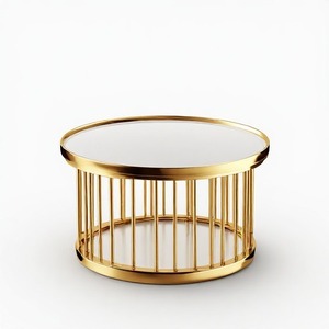 Base para Pastel de Latón Metálico de Primera Calidad con Elegante Acabado Dorado para Exhibiciones de Panadería, Servicio de Postres de Lujo y Arreglos Decorativos de Mesa - Product Image 1