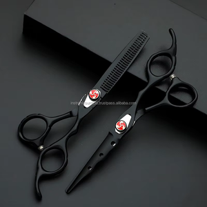 Tijeras Profesionales de Peluquería de Acero Inoxidable Negro de 6 Pulgadas con Mango de Goma, OEM, ODM, Logotipo Personalizado, Venta al Por Mayor - Product Image 4