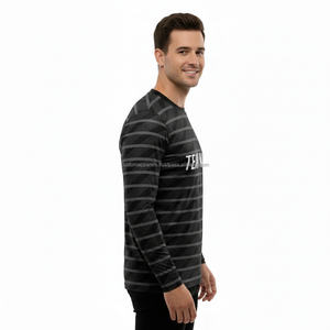 Camisetas de Manga Larga para Entrenamiento de Otoño e Invierno, Sudadera Casual con Media Cremallera para Correr, Cuello Alto, Logotipo Personalizado para Adultos - Product Image 5