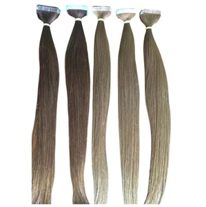 Extensiones de Cabello Humano 100% de la Mejor Calidad, con Cinta Adhesiva, Doble Trama, Puntas Gruesas y Llenas, para Uso Profesional, Disponibles para la Venta - Product Image 1