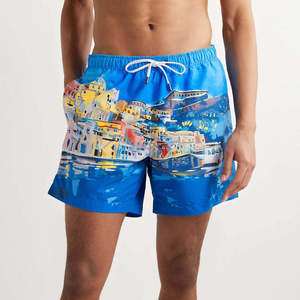 Custom logo Swim Shorts <b>Men</b> Shorts Beach Shorts Swim <b>Trunks</b> <b>Men</b> Swimwear for Summer Beach Quick Dry Sublimation - Product Image 1