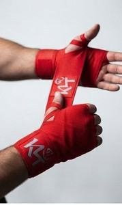 สายรัดข้อมือ K4 สีแดง ทำจากผ้าแคชเมียร์ ป้องกันการลื่น พร้อมแถบตีนตุ๊กแกสำหรับยกน้ำหนัก เสริมสร้างความแข็งแรง ป้องกันอย่างมืออาชีพ - Product Image 4