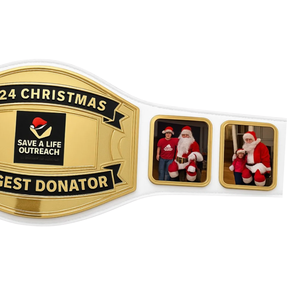 Cinturón de Campeonato Premium para Donantes, Regalo Personalizable para Donantes de la Campaña Save A Life, Artículo de Colección para las Fiestas, Cinturón de Lucha Libre - Product Image 3