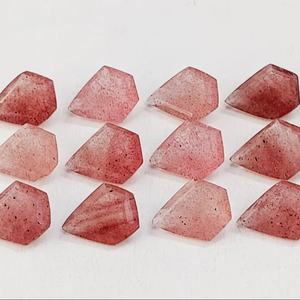 Piedra Preciosa de Cuarzo Fresa AAA, Forma de Escudo Rojo, Facetada, Suelta, 17*14 mm, 100% NATURAL, para Joyería - Product Image 1