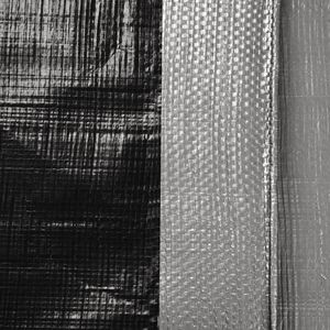 Telo in polietilene resistente 9x12ft argento+nero per esterni, copertura durevole e resistente alle intemperie - Product Image 5