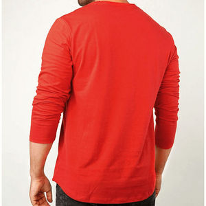 T-shirt à manches longues pour homme, tissu en coton doux, col rond, respirant, décontracté, à porter tous les jours, streetwear - Product Image 6
