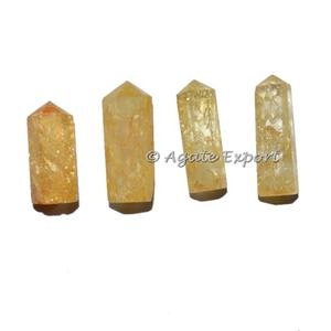 Venta al por mayor de colgantes de lápiz de cristal plano de lepidolita de estilo clásico con ágata como piedra principal - Product Image 2