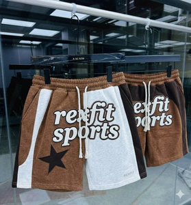 Shorts décontractés pour hommes REXFIT SPORTS, logo personnalisé, coton, pour la gym, la course à pied, le fitness, streetwear, fabricant OEM, shorts de sport - Product Image 2