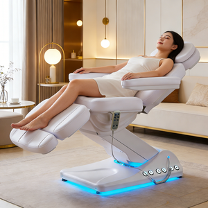 Cama de Tratamiento Facial Portátil Profesional, Ajuste Eléctrico de Altura, Silla de Masaje de PU para Fisioterapia y Cosmética, para Salón de Belleza - Product Image 2