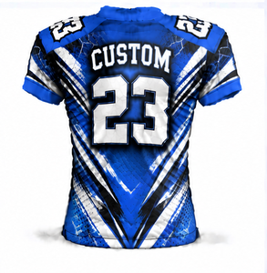 Maillot de football américain à dégradé de couleurs, personnalisé par sublimation, uniforme sportif pour hommes, séchage rapide, respirant, polyester, pour équipe - Product Image 3