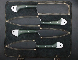 A&M ENTERPRISES Handmade Damascus Steel Chef <b>Knife</b> <b>Set</b> High-Polish Finish Eco-Friendly Black Wood Handles-Professional <b>Knives</b> - Product Image 6
