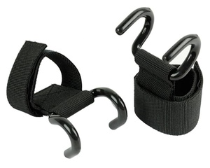 Gants de gymnastique en néoprène noir réglables poignées de crochet en cuir robustes confortables sangles de poignet pour le soutien d'entraînement d'haltérophilie - Product Image 4