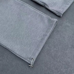 Pantalon de survêtement ample pour homme, taille élastique avec cordon de serrage, coupe décontractée, gris chiné - Product Image 6