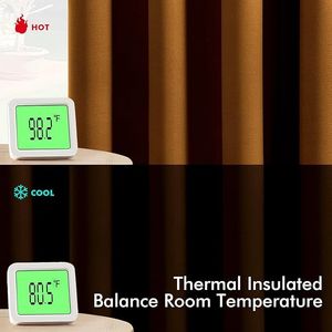 Tende Oscuranti Termiche Oro Marrone da 160 cm per Camera da Letto e Soggiorno, 2 Pannelli, Tinta Unita, con Funzione Oscurante - Product Image 3