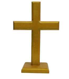 Escultura en Miniatura de Corazón de Madera Pulida, Regalo Religioso Ecológico para Cristianos, Decoración de Boda, Cruz - Product Image 5