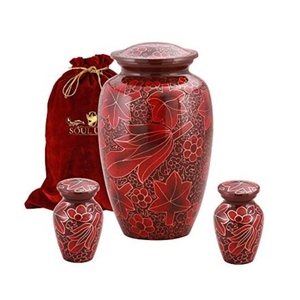 โกศโลหะสีแดงเข้มสำหรับบรรจุอัฐิศพผู้ใหญ่ สไตล์อเมริกัน/ยุโรป ทำจากอะลูมิเนียมสำหรับเก็บรักษา - Product Image 5