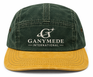 Casquette de camping vintage personnalisée, 5 panneaux, vert et jaune, logo brodé, fabricant de chapeaux - Product Image 3