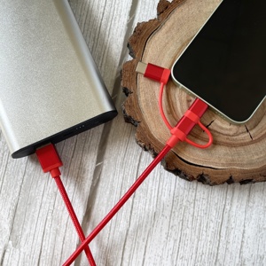 Câble de charge universel 3-en-1 à succès pour mobiles, ordinateurs, tablettes et plus, avec connecteurs USB-A/Type-C - Product Image 1