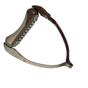 Étriers en aluminium avec finition marron et dorée pour l'équitation, équipement d'équitation durable. - Product Image 2