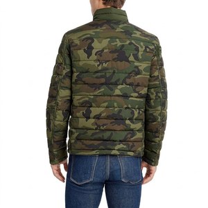 Blouson matelassé camouflage pour homme, col montant, fermeture éclair, manteau d'hiver décontracté léger, veste chauffante ajustée - Product Image 2