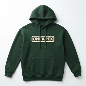 Sudadera con Capucha Verde Oscuro Personalizada para Hombre, Sudadera con Capucha con Logotipo 3D en Relieve, Ropa Casual de Calle, Moda OEM ODM al por Mayor - Product Image 1