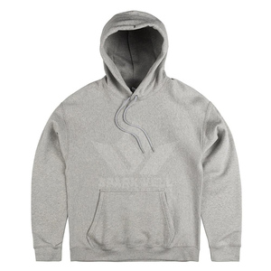 Sweat-shirt à capuche blanc pour homme SPARKWELL, en coton tricoté, coupe classique, streetwear décontracté avec poche avant - Product Image 4