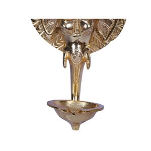 เครื่องประดับแขวนผนังขนาด9นิ้วทำด้วยมือทำจากทองเหลืองชุบทองสำหรับใช้ในพิธีกรรมของอินเดีย - Product Image 3