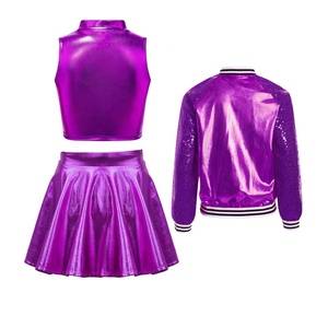 ชุดฝึกเต้นสำหรับเด็กผู้หญิง6-16ชุดสำหรับเต้น3ชิ้น - Product Image 5