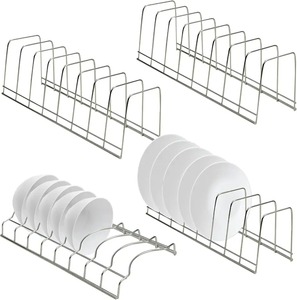 Estante Metálico para Platos de un Solo Nivel, Organizador de Platos y Tazones, Resistente al Óxido, No Plegable, Soporte Decorativo y Elegante para Cocina - Product Image 5